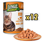 Jungle Kuzu Etli Sebzeli Kedi Konservesi 415 Gr X 12 Adet