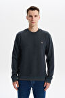 Arma Erkek Regular Fit Örme Selanik Sweatshirt – %65 Pamuk %35 Polyester, Karbon Fırçalı, Basic Bisiklet Yaka K30124699002 