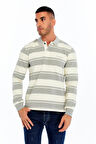 Arma Erkek Ribanalı Regular Fit Çizgili Polo Yaka Sweatshirt %95 Pamuk %5 Elastane Ringel Pike K30554953002 