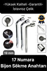 Yüksek Kalite Garantili İstavroz Çelik Nikelajlı 19mm Numara Tek Kol Pipo L Bijon Sökme Anahtarı