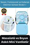 Çok Fonksiyonlu Taşınabilir Sessiz Serinletici Şarjlı Fan Masaüstü Ve Boyun Askılı Mini Vantilatör