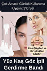 Çok Amaçlı Estetik Günlük Lastikli Yüz Kaş Göz Boyun Vücut Kaz Ayağı İpli Gerdirme Bantları 3'lü Set