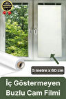 UV Engelleyici İçeriyi Göstermeyen Yapışkan İz Bırakmaz Ofis Ev Buzlu Cam Filmi 5 mt x 60 cm