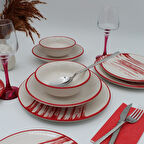 Carmen 16 Parça 4 Kişilik Yemek Takımı Desenli