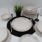 Spot 18 Parça Yemek Takımı Siyah