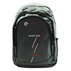 Gen-Of 3 Bölmeli Sport Bag Okul Sırt Çantası Çizgi Baskılı Gri KOD:702