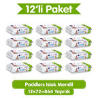 Paddlers Islak Mendil 72 x 12 li Koli(864 Yaprak)