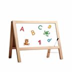 2243 Manyetik Çift Taraflı Masaüstü Ahşap Yazı Tahtası -Dıytoy