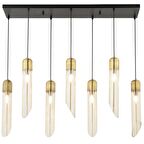 Lampaluce Tube Modern Tasarım Sıralı Avize 7'li Sarı