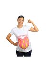 Mummy's Baby Hamile Tişört Super Mom Beyaz