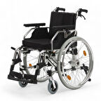 Poylin Alüminyum Hafif Tekerlekli Sandalye | Yüksekliği Ayarlanabilir Kolçak, Bas-Çıkar Teker, Visco Minderli P967