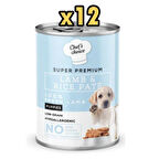 Chefs Choice Kuzu Etli  Tahılsız Yavru Köpek Yaş Maması 400 Gr X 12 Adet