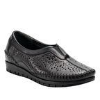 Forelli 23409-G Twin Siyah Kadın Comfort Deri Ayakkabı