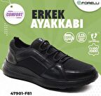 Forelli 47901-G Siyah Erkek Comfort Ayakkabı