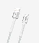 K552 Safe 3A Örgülü Metal Başlı Type-C Şarj Kablosu