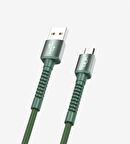 K551 Safe 3A Örgülü Metal Başlı Micro USB Şarj Kablosu