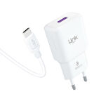 LinkTech T443e Strong 18W QC3.0 Hızlı Şarj Aleti Type-C Kablo Set