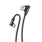 Linktech K594 Safe Type-C - USB 90 Derece Data/Şarj Kablosu 3A 1.5mt