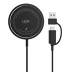 LinkTech W513 15W Hızlı Şarj Destekli Kablosuz Şarj Cihazı Charger Pad
