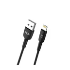 Linktech K601 Safe USB - iPh Lightning 3A Data ve Şarj Kablosu 1mt Siyah