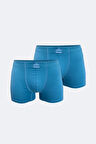 Erkek Desenli 2 li Pamuk Elastan Boxer 074