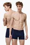 Erkek Gri 2 Li Pamuk Elastan Boxer 075
