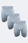 Erkek Siyah Beyaz Gri 3 Lü Paket Uzun Paçalı Modal Boxer 3m019