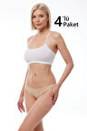 Malabadi 183 4'Lü Paket Kadın Modal Düşük Bel Iz Yapmayan Slip & Külot