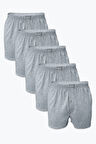 Erkek Beyaz 5 Li Geniş Kalıp Büyük Beden Boxer %100 Pamuk Battal Boy Mb2400 4xl/5xl/6xl/7xl