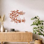 Modern Metal Duvar Tablosu – Salon, Ofis ve Kafe Dekoru | Premium Metal Duvar Süsü | Şık Minimal Duvar Dekorasyonu
