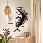 Modern Metal Duvar Tablosu – Salon, Ofis ve Kafe Dekoru | Premium Metal Duvar Süsü | Şık Minimal Duvar Dekorasyonu