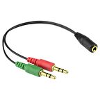 Syrox C119 3.5 mm Kulaklık ve Mikrofon Ayırıcı Kablo