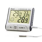 Diwu DC103 İç Dış Max-Min Prob Termometre Nem Ölçer