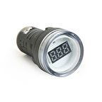 Mini Dijital Voltmetre 22MM AC 60-500V LED Beyaz Işık