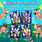 4 Set - 40 Parça Tox Meslekler, Aile Bireyleri, Evcil ve Vahşi Hayvanlar Parmak Kukla T77-1 T78-1 T76-1 T75-1