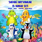 4 Parça Tox Sudaki Hayvanlar El Kukla Set , Eğitici Oyuncak