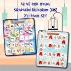 2 Set - 57 Parça  Tox Az, Çok Oyunu ve Sıradakini Biliyorum (Kış) Keçe Duvar Panoları , Eğitici Oyuncak