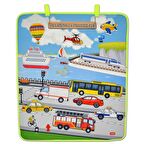 Tox İngilizce Taşıtları Öğreniyorum Keçe Cırtlı Duvar Panosu , Eğitici Oyuncak