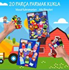 2 Set - 20 Parça Tox Masal Kahramanları ve Aile Bireyleri Parmak Kukla T75-2 T225