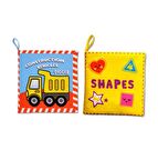 2 Kitap Tox İngilizce İş Makineleri Ve Şekiller Kumaş Sessiz Kitap E118 E131 - Bez Kitap , Eğitici Oyuncak , Yumuşak Ve Hışırtılı