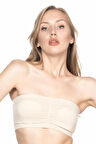 Kadın Ten Dikişsiz Pedli Straplez Sütyen 4022