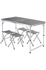 FUNKY CHAIRS Tabureli Katlanabilir Piknik Masası Seti -Füme