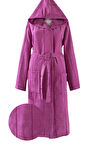 VEROdis Pamuk Kapüşonlu Unisex L/XL Bornoz - Lara Mor