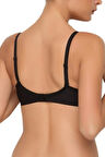 Kadın Siyah Balenli Desteksiz Dolgusuz Sütyen