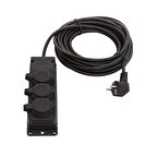 20 Metre 3x2.5 mm 3'lü Grup Priz Uzatma Kablo (Kauçuk Priz, Fiş)