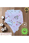 Premium %100 Pamuk Ekstra Soft 2 Kat Müslin Bebek Fuları Salya & Mama Önlüğü 45cm 3 Çıtçıtlı Dream