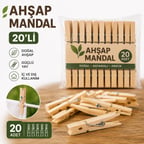 Ahşap Mandal 20'li