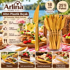 25li 18 cm Altın Plastik Bıçak