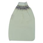 Beyaz İpek Sırt Vücut Kesesi Lastikli Eldiven Kese 15cmx25cm