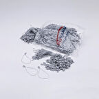 Fuyaku Kilitli İp Klips Renkli 18 cm (1.000 Adet) Gri